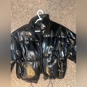 H&M Shiny Black Puffer Jacket